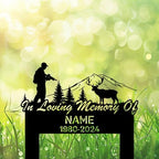 Personalized Hunter Grave Marker White-Tailed Deer Hunting Memorial Garden Stake 8-24 inch Hunter Dad Loss Gift, Hunter Memorial Gift Loss of Loved One (White-Tailed Deer Hunting) - Image 4