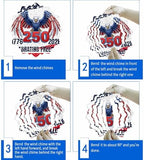 Independence Day Wind Spinner for Garden Yard 12In, Bald Eagle America 250th Anniversary 3D Stainless Steel Kinetic Hanging Wind Spinners Rustproof Outdoor Decor for Lawn Patio Home - Image 5