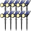 WELALO Solar Lights Outdoor Waterproof Flag Spotlights 10 Pack (Warm White) by WELALO