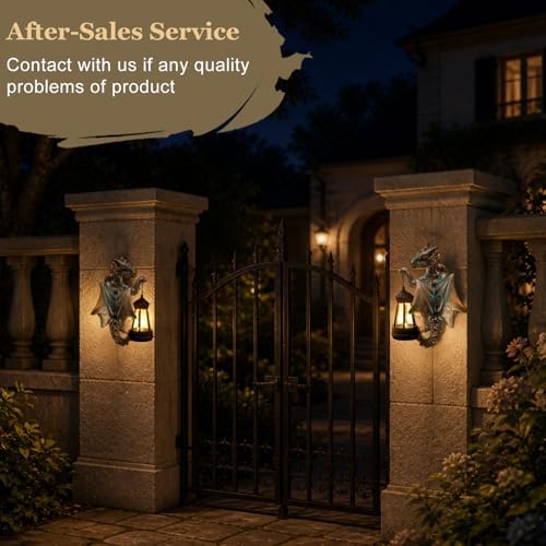 Solar Dragon Tree Decor Outdoor, Hanging Dragon Statue with Lantern - Image 4