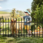 Thealyn 24" H x 24" W Decorative Metal Garden Fence, 10 Panels, 20 Ft - Image 4