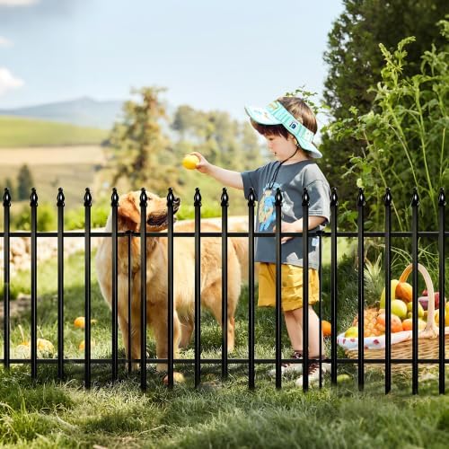 Thealyn 24" H x 24" W Decorative Metal Garden Fence, 10 Panels, 20 Ft - Image 4