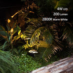 GOODSMANN Outdoor Low Voltage Well Light 4W LED 12V In-Ground Landscape Spot Lighting Deck Light with Hardwired Connector 200 Lumen 2800K Warm White Bronze Finish Up Light - Image 2