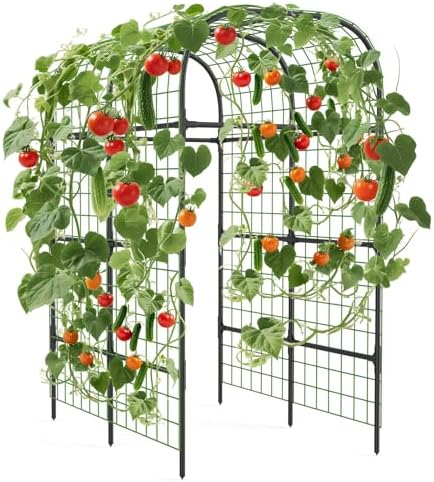 Garden Arch Trellis for Raised Beds, 7.3 ft Plant Support for Cucumbers, Melons, Vegetables, Peas, Tomatoes & Climbing Vegetables, Outdoor Rust-Resistant Trellis for Vertical Growing - Image 4