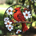 Red Cardinal and Daisy Acrylic Suncatcher by AVAGAN