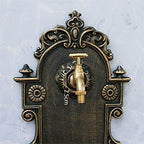 Antique Gold Cast Iron Wall Mounted Hand Sink Farm House Home Garden Decor Heavy Metal Wash Stand Handmade Wall Decor Wash Basin Wall Water Fountain - Image 3