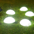 Solar Powered Hemisphere Lawn Lamp with 5-Head Ground Inserted Lights White LED Garden Landscape Lighting for Yard Pathway Outdoor Decor - Image 3