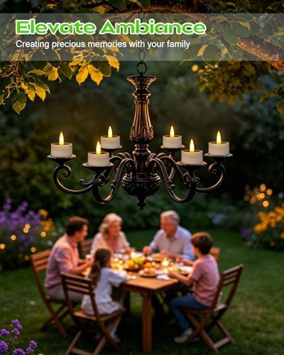 12 Pcs Solar Tea Lights Outdoor Waterproof LED Little Solar Votive Candles - Image 6