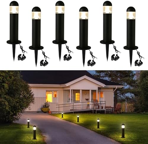 Low Voltage Pathway Lights, 2700K Walkway Set, 6 Pack by MOON-DE-AGE