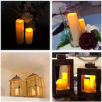 Aignis 24pcs Flameless LED Candles Battery Operated with 10-Key Remote Timer, Outdoor Waterproof Electric Lights, Warm Flickering Glow for Cozy Home/Wedding/Holiday Décor (D2.2'' x H4''/5''/6''/7'') - Image 4