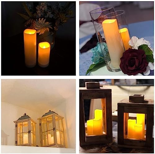 Aignis 24pcs Flameless LED Candles Battery Operated with 10-Key Remote Timer, Outdoor Waterproof Electric Lights, Warm Flickering Glow for Cozy Home/Wedding/Holiday Décor (D2.2'' x H4''/5''/6''/7'') - Image 4