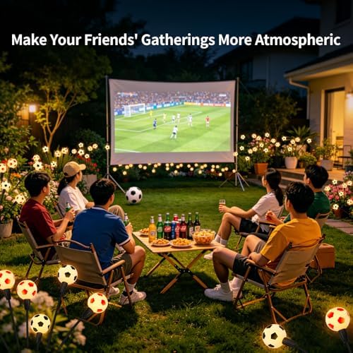 vignuto 2026 Solar Soccer Lights, 8 Packs 48LED, Solar Lights Outdoor Waterproof, World Cup Decorations, Garden Decor, Patio Decor, Unique Decor for Soccer Game. - Image 5