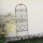 Trellis for Climbing Plants 59" H x 22" W Metal Unique Design Decorative Garden Structure Weather-Resistant Lattice Outdoor Decor Flowers Roses Vine Ivy Clematis Black Coating 1 Pack - Image 6