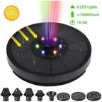 Submersible Sump Pump Floating Solar Fountain Colorful Led Light Garden Fountain Water Pump Garden Decoration Transfer Pump (Color : 6 Led Light) - Image 2
