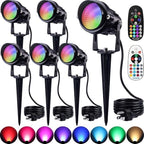 SUNVIE RGBW Halloween Spotlights Outdoor 12W LED Plug in Landscape Lights by SUNVIE