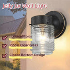 Jelly Jar Outdoor Wall Light Fixture, 4 Pack Jelly Jar Exterior Porch Light - Image 3