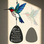 Memorial Wind Chimes for Loss of Loved One, Sympathy Gifts for Loss of Mother/Dad/Husband - Hummingbird Wind Chimes for Outside with Mute Option, Sympathy Wind Chimes 48'' - Image 4