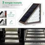 JOFIOS Solar Step Lights for Outside, 24-Pack Waterproof IP67 Deck Lights for Staircase, Patio, Front Step (Cool White) - Image 4
