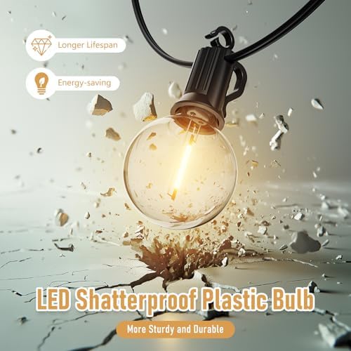 Brightown Outdoor String Lights, 35FT with 30 Bulbs, Waterproof Connectable - Image 5