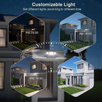 Onforu 55W Smart LED Flood Lights Outdoor, 5500LM, Tunable 2700K-6500K, APP Control, WiFi Alexa Security Lights with Timer & Adjustable 3 Head, IP65 Waterproof for House, Yard, Porch, Garage, Backyard - Image 5
