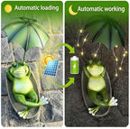 6.7" Solar Frog Statue Light Up Umbrella IP65 Waterproof Garden Decor - Image 6