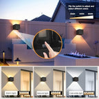4 Pack LED 20W Outdoor Wall Lights Exterior/Interior 3 Colors Adjustable Wall Sconce Up and Down Light Porch Lights IP65 Waterproof Exterior Wall Sconce Modern Outdoor Lighting Square Aluminum Black - Image 6