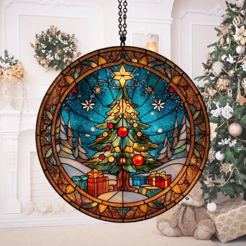 Christmas Tree Presents Acrylic Suncatcher by AVAGAN