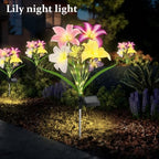 4 Pack Lily Solar Path Lights, IP65 Waterproof (Multicolor butterfily) - Image 6