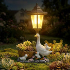 Solar Duck Garden Statues Outdoor Decor with Planter Pot, Upgraded 3 Solar Panels Lantern Animal Figurines, Waterproof Hand-Painted Resin Sculpture for Patio Yard Lawn Decorations, Gardening Gifts by Tuykay