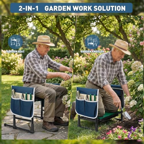 Garden Kneeler and Seat for Seniors – Heavy Duty Anti-Tip Gardening Stool - Image 4