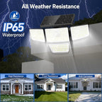 Solar Outdoor Lights,IP65 Waterproof,Motion Sensor & Remote,3000LM,188 LED - Image 4