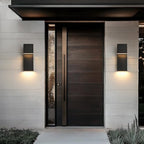 Modern LED Large Outdoor Wall Light 3000K 28W IP65 Waterproof Integrated LED Outdoor Wall Sconce Anti Rust Black Porch Lights Exterior Lighting Outside Lights Fixture for Garage,Balcony,Backyard 1PACK - Image 2