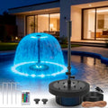 Floating Pond Fountain Pump with Remote RGB LED Lights & Filter Sponge by FUMAK