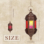 Retisee 12 Pcs Hanging Moroccan Lantern Hexagon Decorative Moroccan Candle Lantern Holders Hanging Candle Holder Indoor Outdoor for Patio Weddings Christmas Decoration - Image 2
