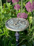 Rome 2302 Flowers Sundial, Solid Brass with Verdigris Highlights, 10-Inch Diameter - Image 4