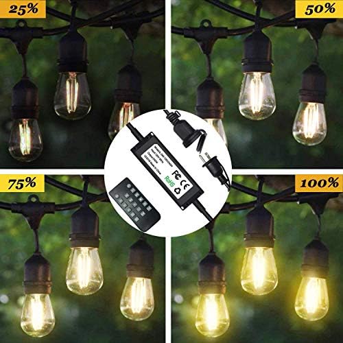 SUNTHIN Globe Outdoor String Lights 97FT with 240W Outdoor Dimmer for String Lights,Wireless Remote Control Dimmer 50Ft Distance Auto Off Switch Timer for LED Strings Lights - Image 3