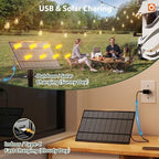 addlon 102FT(96FT+6) Solar String Lights Outdoor, Waterproof, Last 20+ Hrs - Image 5
