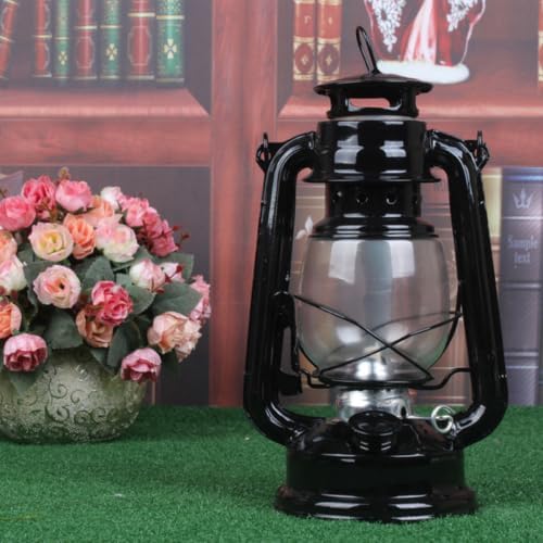 2pcs Vintage Iron Kerosene Lamp with Glass, Windproof Portable Lantern - Image 3