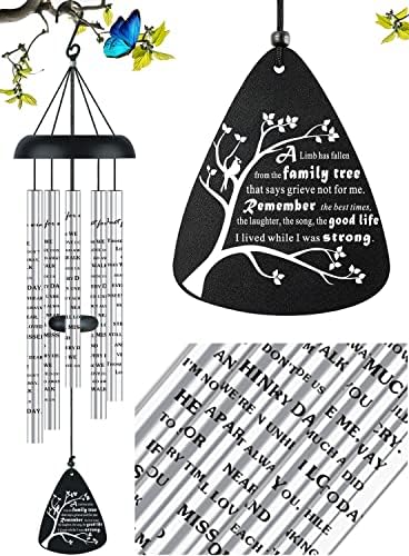 Cardinal Memorial Sympathy Wind Chimes for Loss of Loved One, Bereavement Sympathy Memorial Gifts for Loss of Mother Mom Father Dad Windchimes in Memory of A Loved One, A Limb Has Fallen Family Tree by JUSTFORWIND