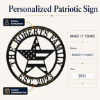 Personalized Name Flag Sign, Custom Patriotic Metal Signs, Last Name American Flag Sign, Personalized Patriotic Flag Stars, Custom Stars and Stripes Signs, Housewarming Gifts - Image 6