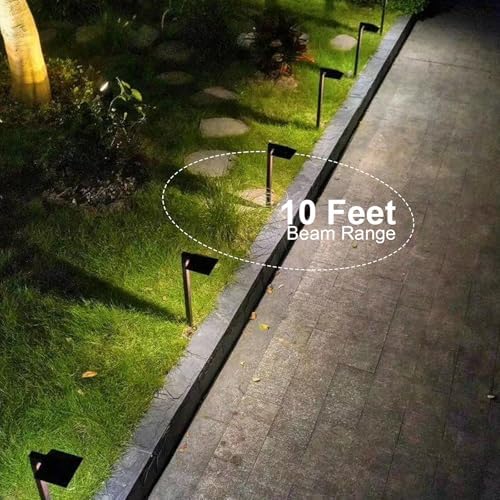 GOODSMANN Low Voltage Landscape Path Lights 8PK Kit 0.6W LED Sidewalk Landscape Lighting 22 Lumen Outdoor Electric Walkway & Pathway Lights Wired Bronze Finish 3100K Warm White with Cable Connectors - Image 5