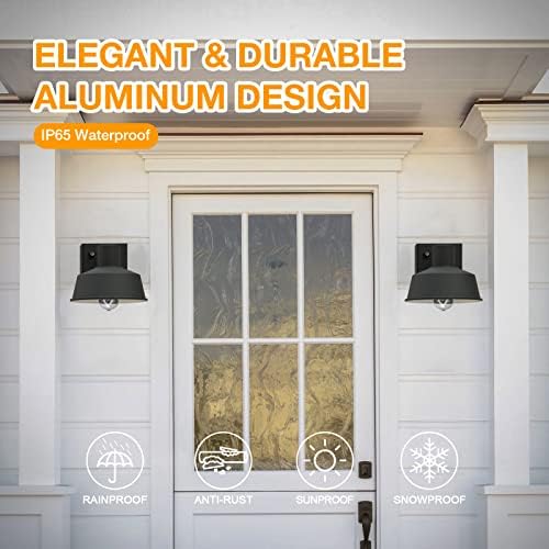 Ehaho Porch Lights with Outlet for Front Door, Dusk to Dawn, IP65 (1 PC) - Image 6