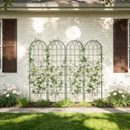 4 Pack Metal Garden Trellis for Climbing Plants, Green - Image 2