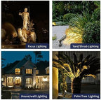 Gardenreet 12V Brass Spot Lights - Low Voltage Landscape Spotlight Outdoor, MR8 Wired LED Uplights Waterproof, Electric 180 Lumen Bronze for Bushes Patio with 2.5W 2700K Warm White Bulb (6 Pack) - Image 5