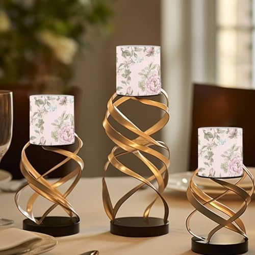 4 Pack Pink Flower Flameless Candles with 18-Key Remote Battery Operated Candles with Color Changing Timer Control LED Pillar Tea Lights for Patio Porch Banquet Home Decoration - Image 4