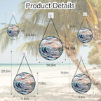 Stained Glass Window Hanging Suncatcher Sunrise Waves Gifts Decor 15" - Image 6