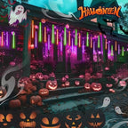 Halloween Lights Outdoor 2 Pack Meteor Shower Lights Orange Purple Green - Image 3
