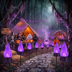 Toodour Solar Halloween Lights Outdoor, 4 Pack Solar Torch Light Waterproof - Image 4