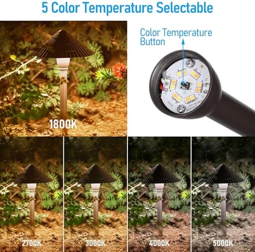 LEONLITE 4-Pack 5CCT LED Low Voltage Landscape Path Lights, 12-24V AC/DC - Image 3