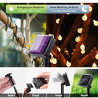 Jedavai Solar String Lights Outdoor 2 Pack 200 Led 80FT Warm White Crystal Globe Lights with 8 Lighting Modes, Waterproof Solar Powered Patio for Garden Yard Porch Wedding Party Decoration - Image 3